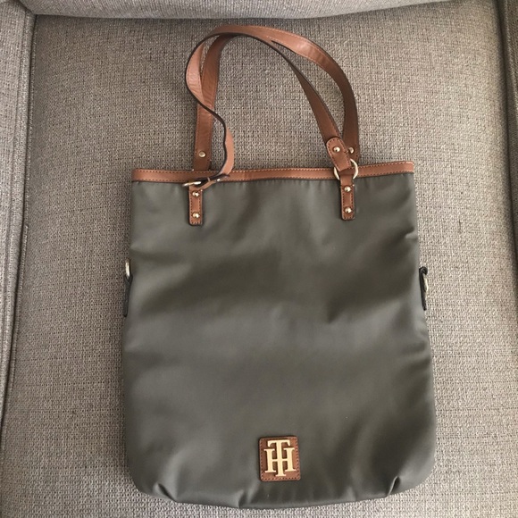 Tommy Hilfiger Handbags - Tommy Hilfiger green nylon tote bag